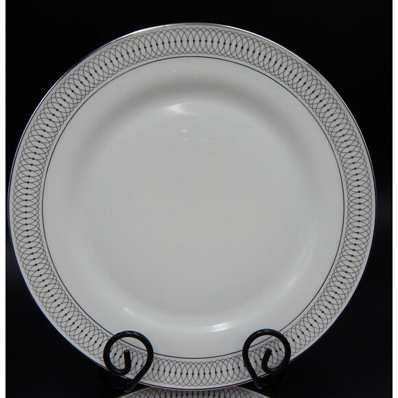 Tirschenreuth Bavaria The Elgin Dinner Plates Set of 4 Germany 10 Inch Silver - Picture 2 of 11